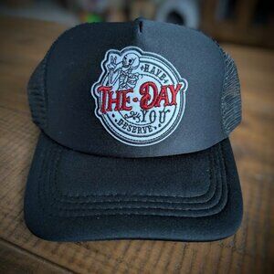 Trucker hat with iron on patch